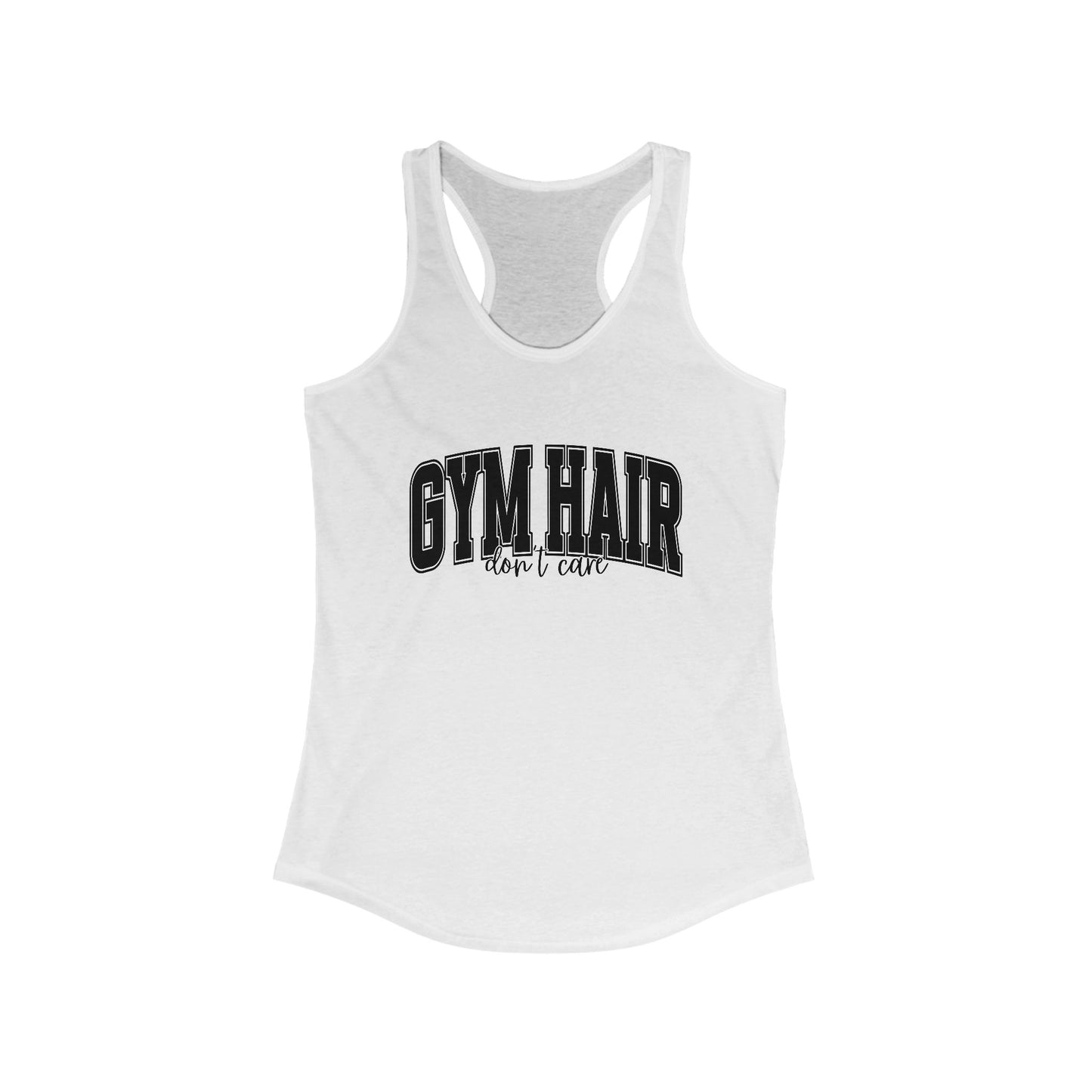 Gym Hair Don't Care Racerback Tank Top for Active Women