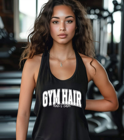 Gym Hair Don't Care Women's Racerback Tank Top